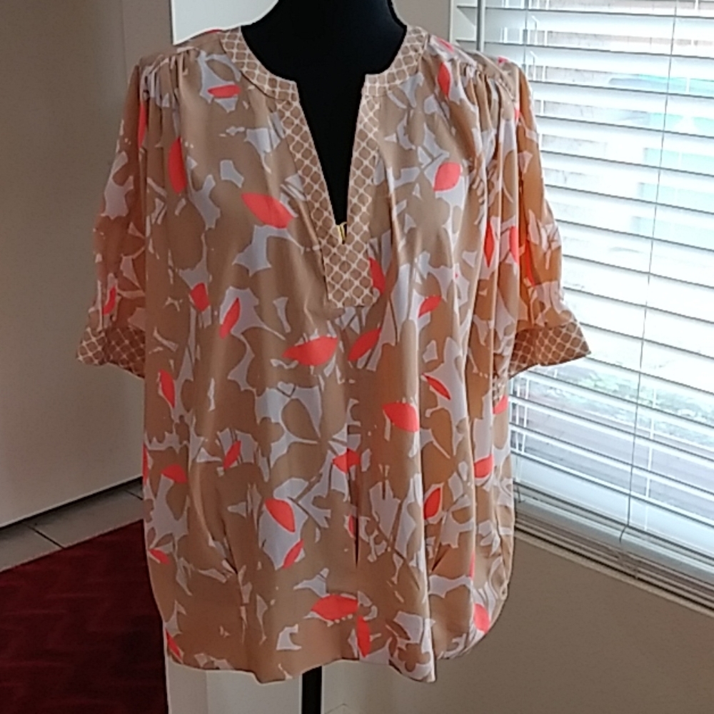 New York & Company patterned blouse